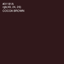 #31181A - Cocoa Brown Color Image